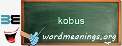 WordMeaning blackboard for kobus